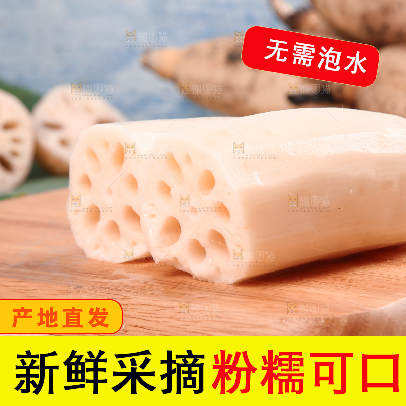 切开的两节粉藕