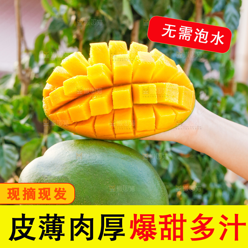 手里拿着凯特芒果