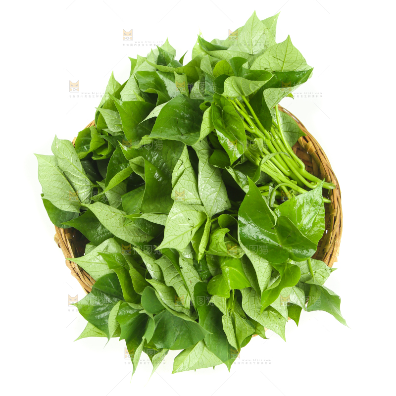 篮子里的红薯叶