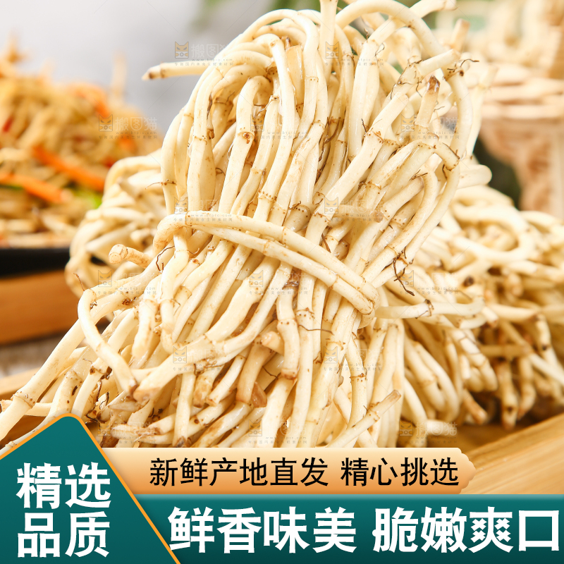 木板上放着一堆鲜嫩鱼腥草