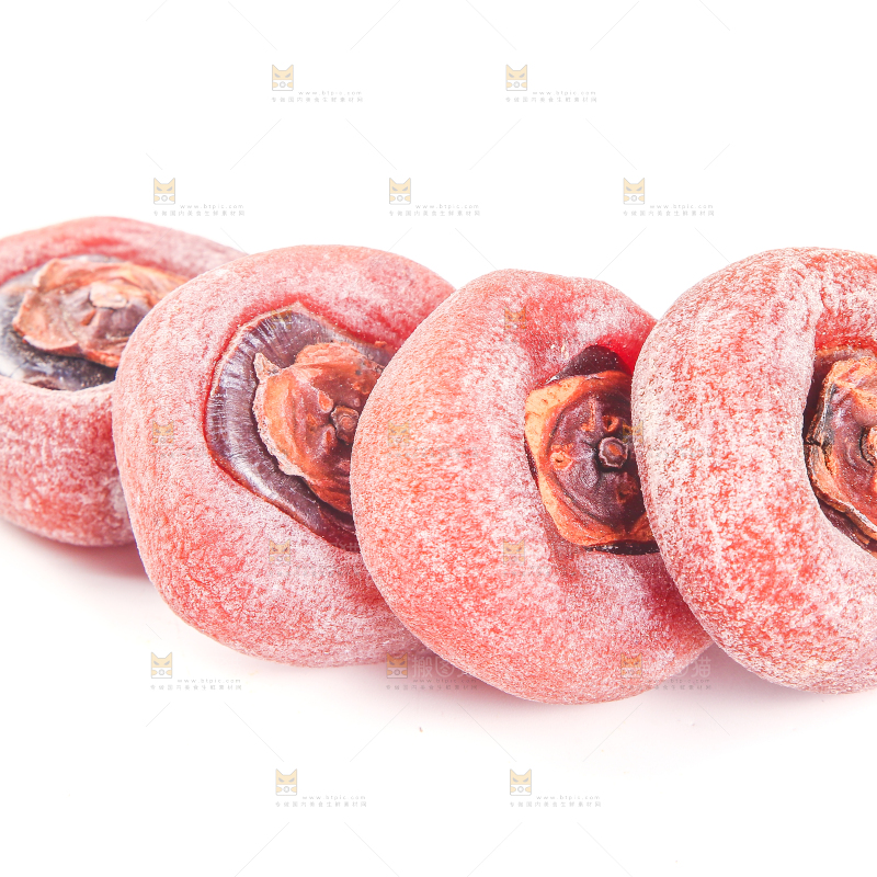 白底上的圆柿饼