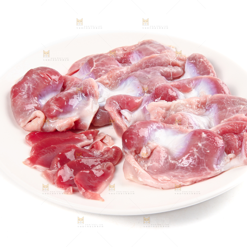 一盘生鲜鸡胗