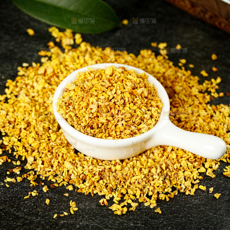 黑底上的广西桂花茶