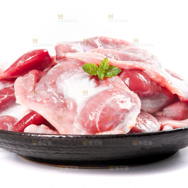 一盘生鲜鸡胗