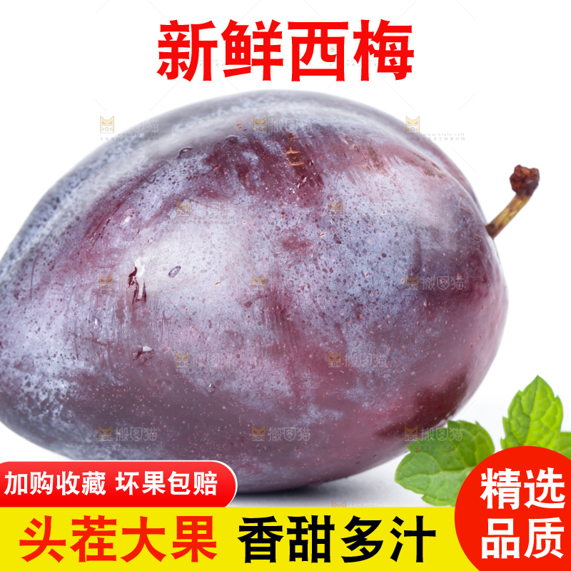 白底上的西梅