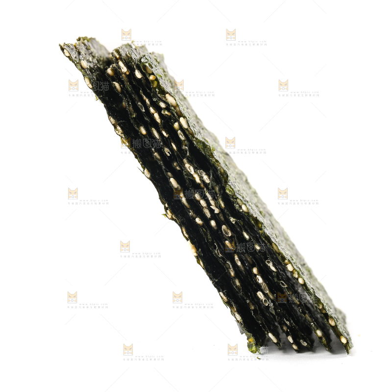 白底上的海苔片