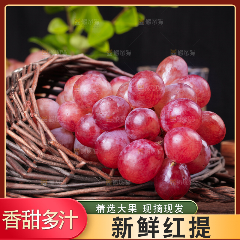 篮子里的新鲜红提
