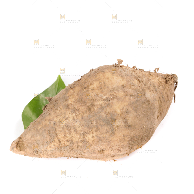 白底上放着田薯