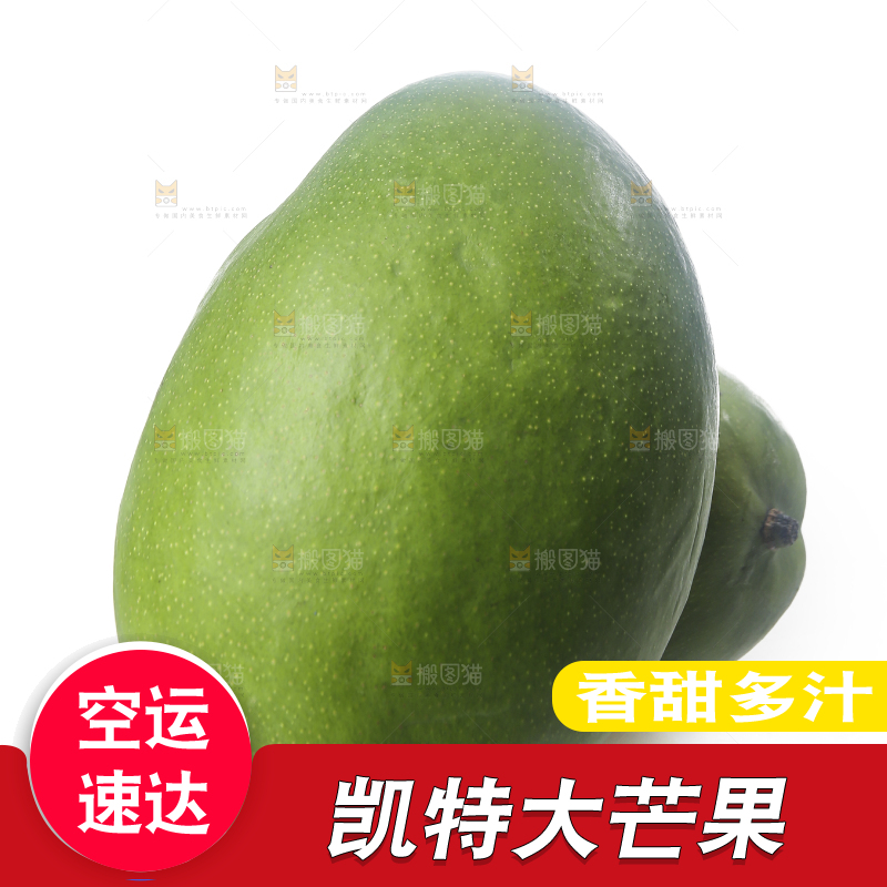 白底上的青皮凯特芒