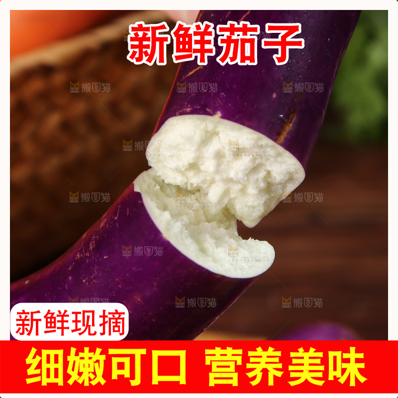深底上的紫长茄子
