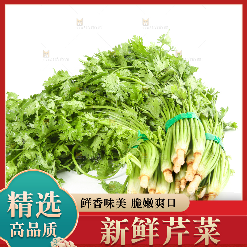 白底上的芹菜