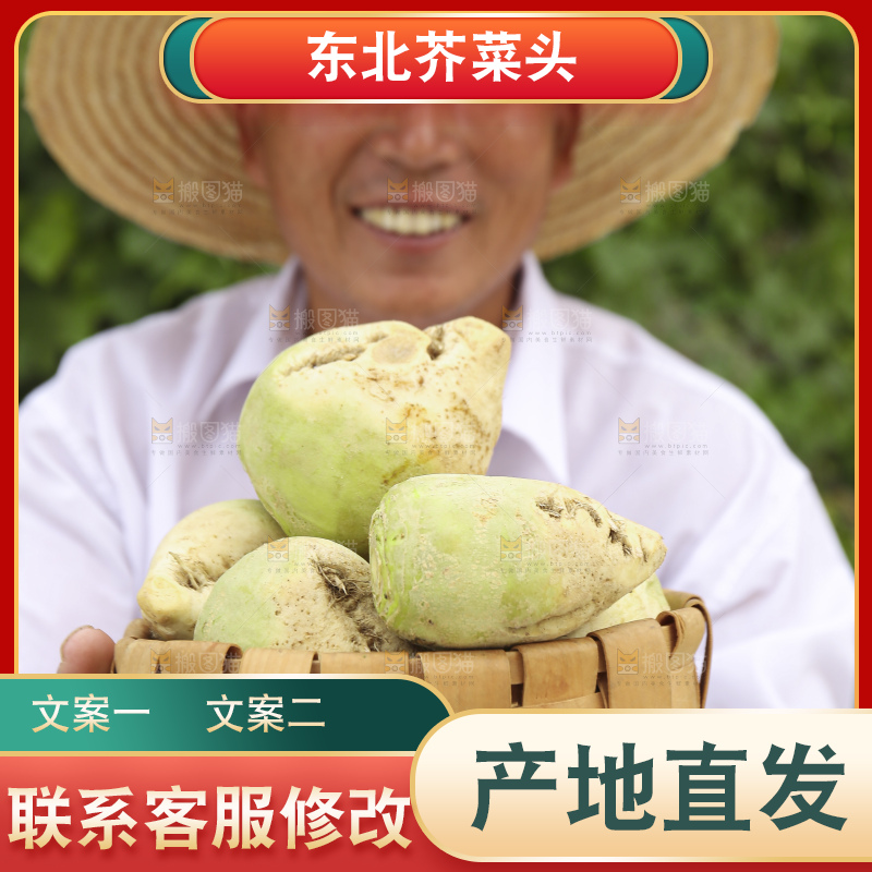 手里拿着大头芥菜
