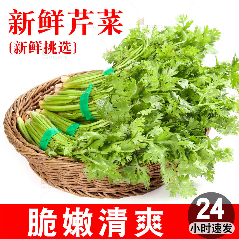 白底上的芹菜