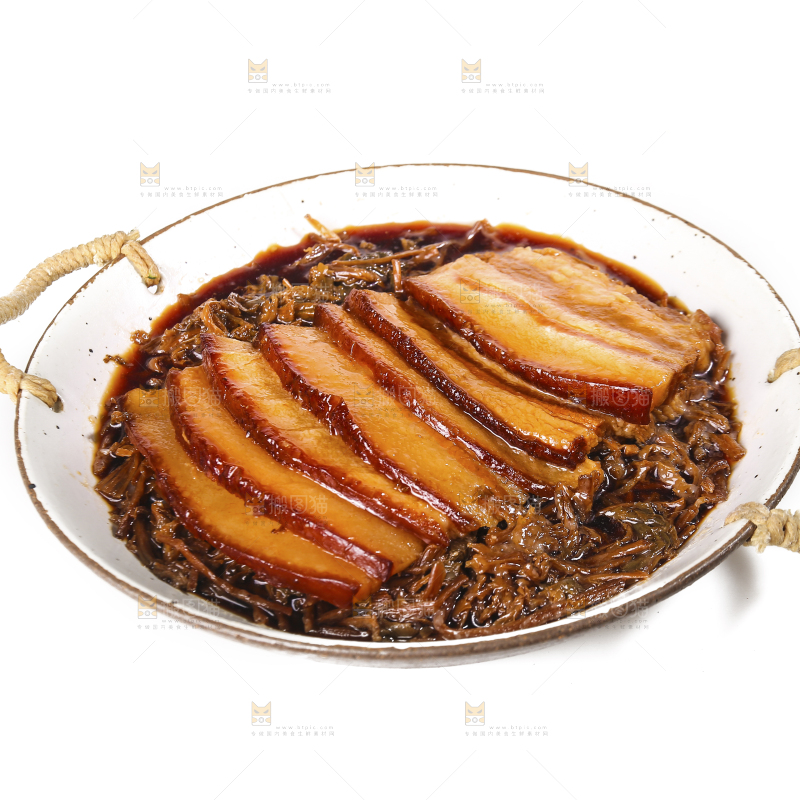白底上的梅干菜扣肉