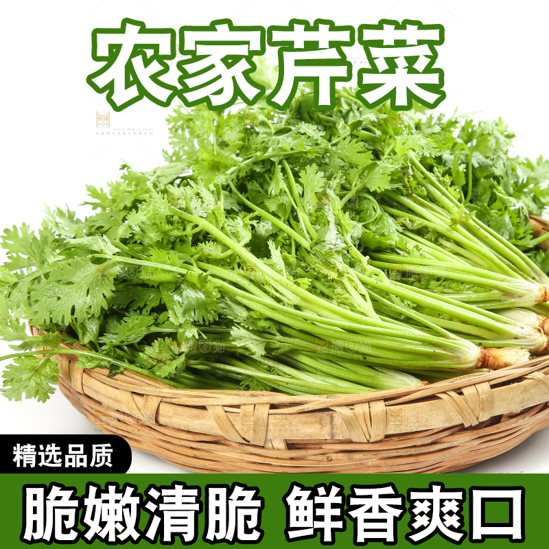 白底上的芹菜