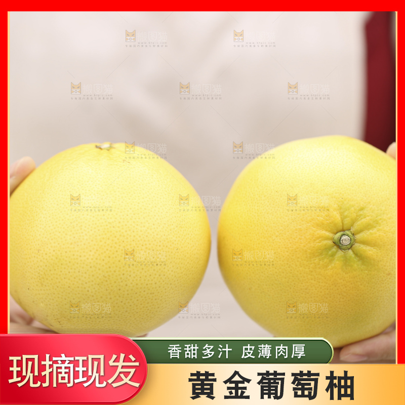 手里拿着黄金葡萄柚