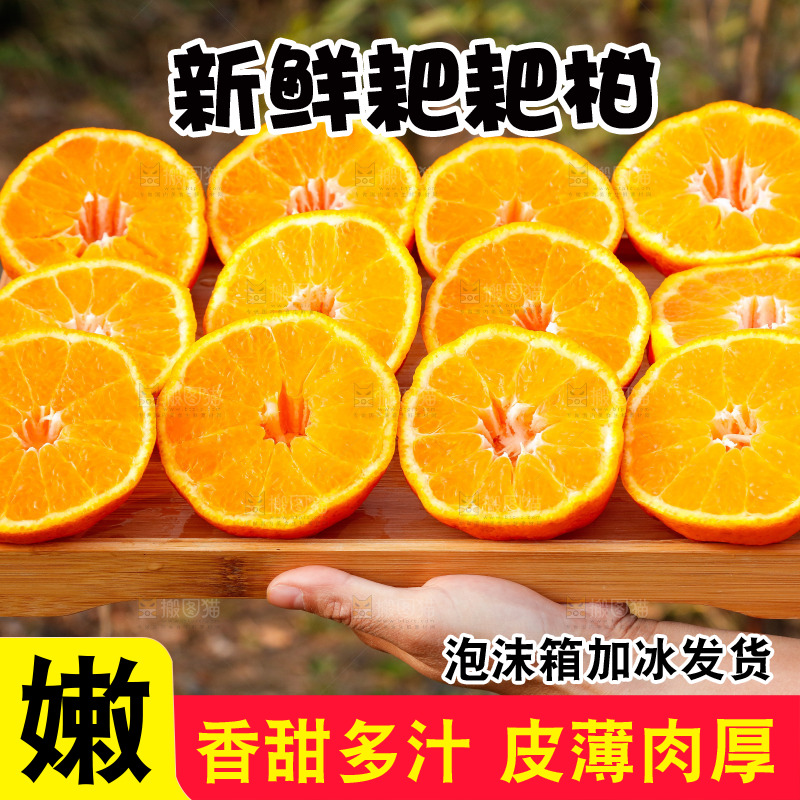 草地上的耙耙柑