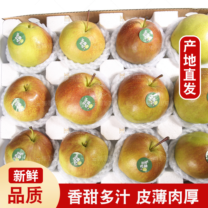 白底上的玉露香梨