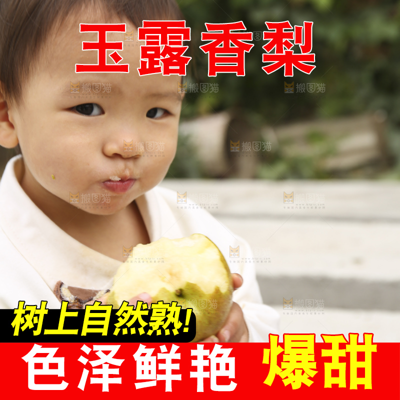手里拿着玉露香梨