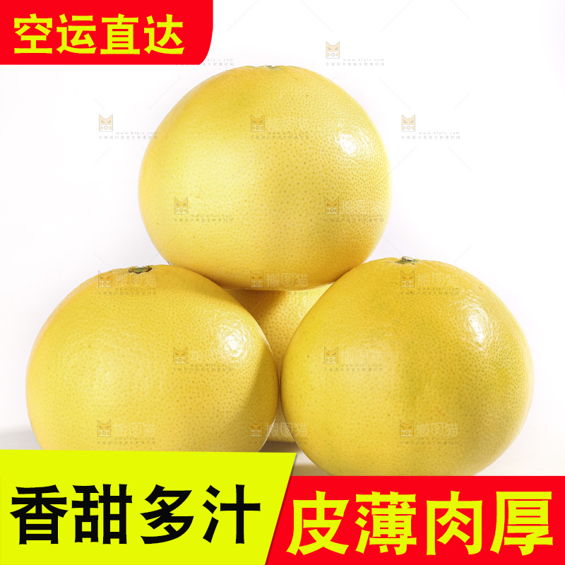 白底上的黄金葡萄柚