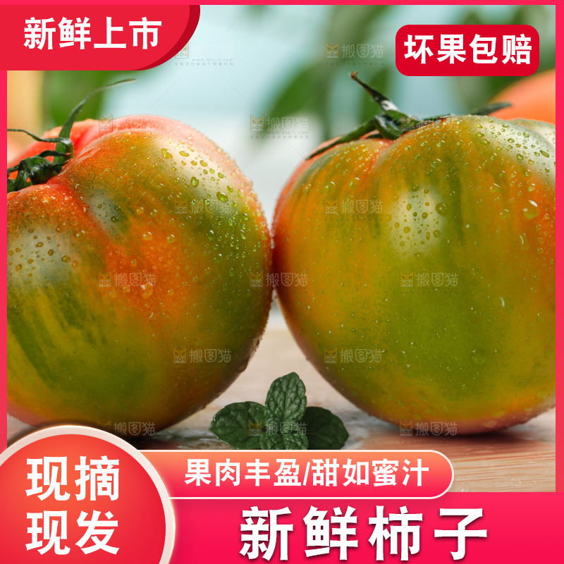 浅底上的铁皮西红柿