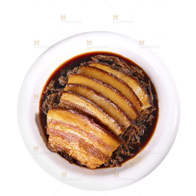 白底上的梅干菜扣肉
