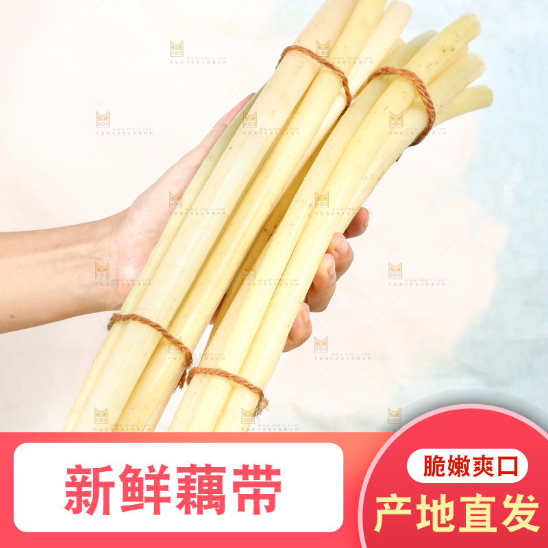 手里拿着藕带