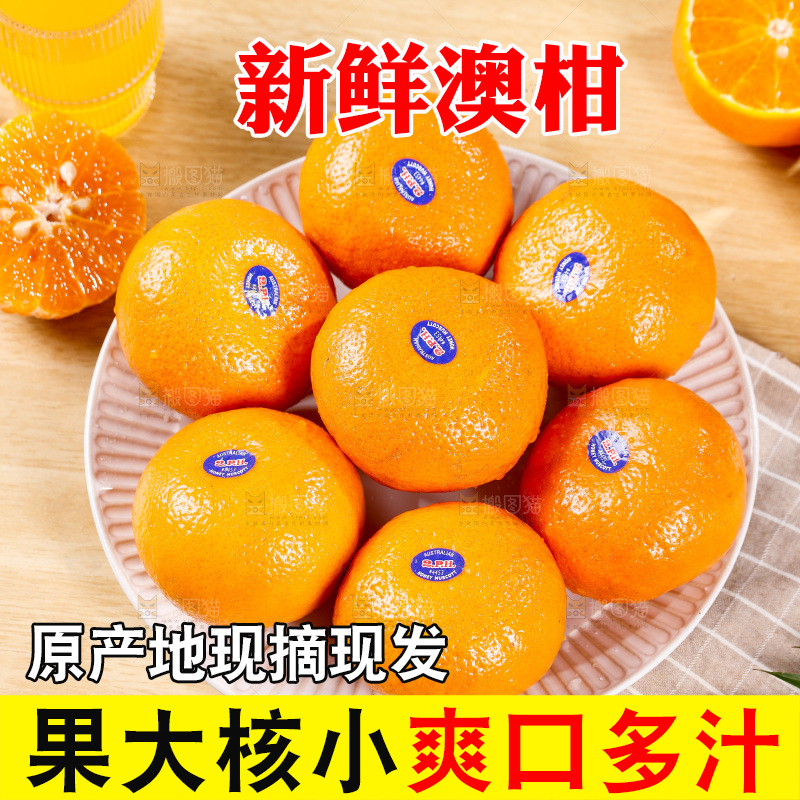 浅底上的新鲜澳柑