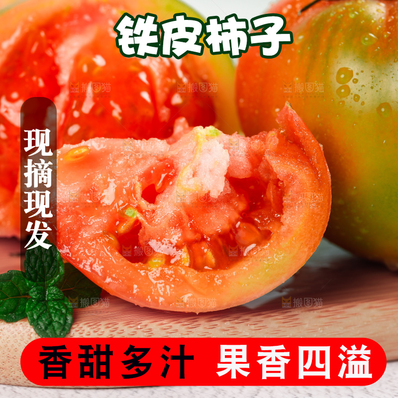 浅底上的铁皮西红柿