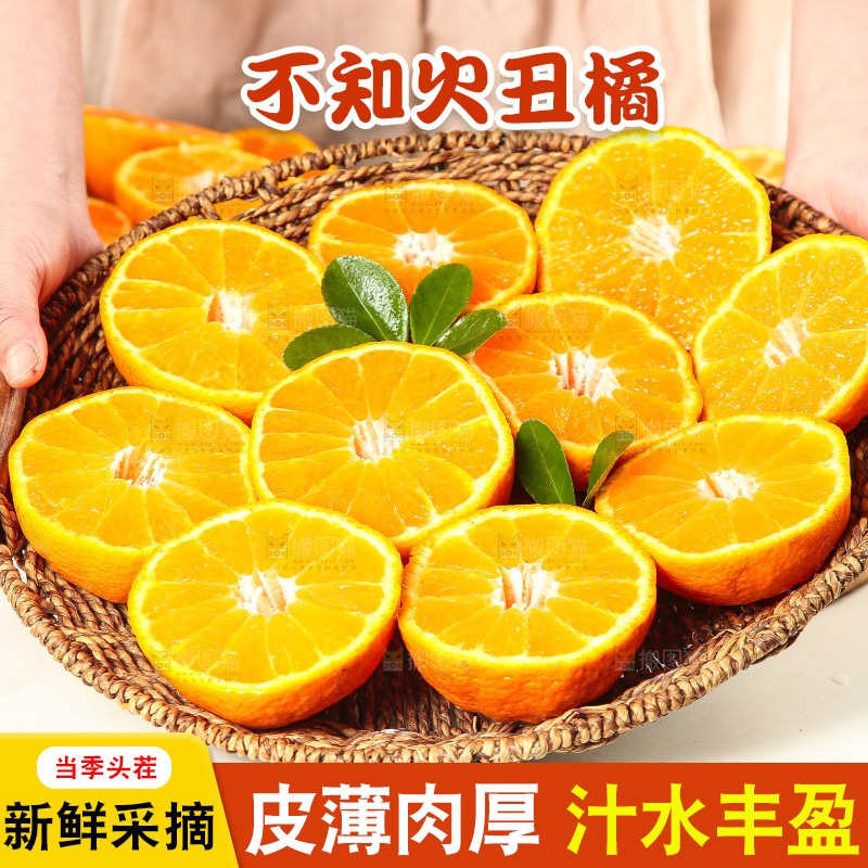 白底上放着切开的新鲜丑柑