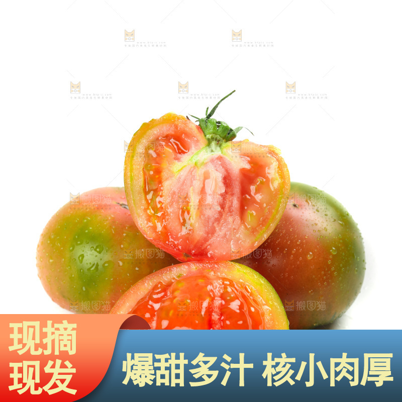 白底上放着铁皮西红柿