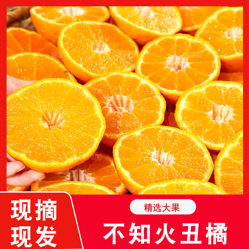 白底上放着切开的新鲜丑柑