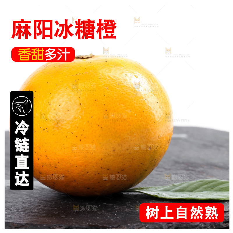 白底上的麻阳冰糖橙