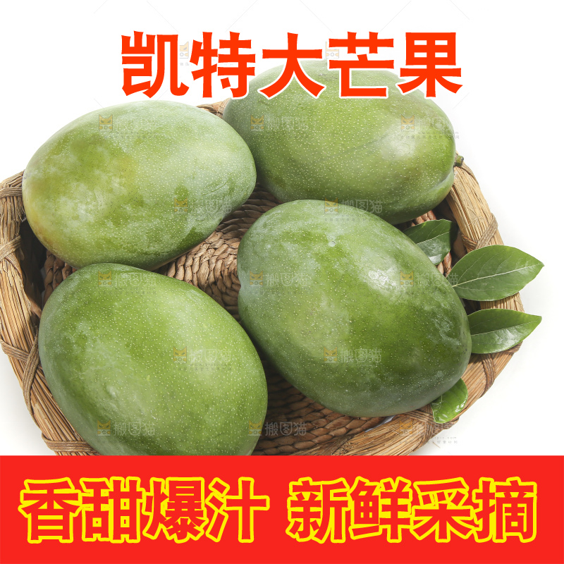 白底上的青皮凯特芒