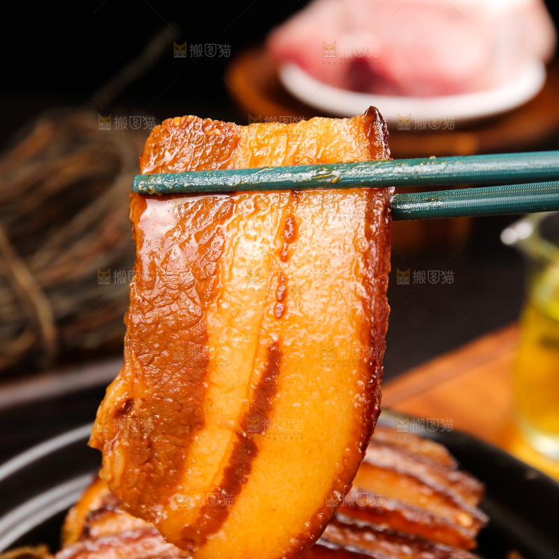 深底上的干豆角扣肉