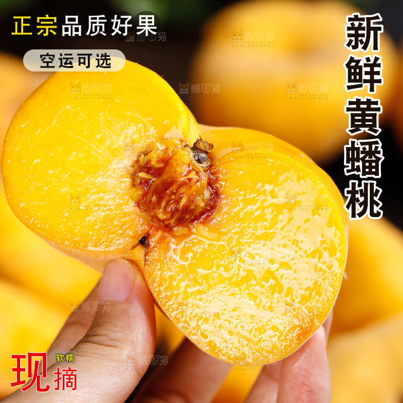 深底上的黄毛蟠桃