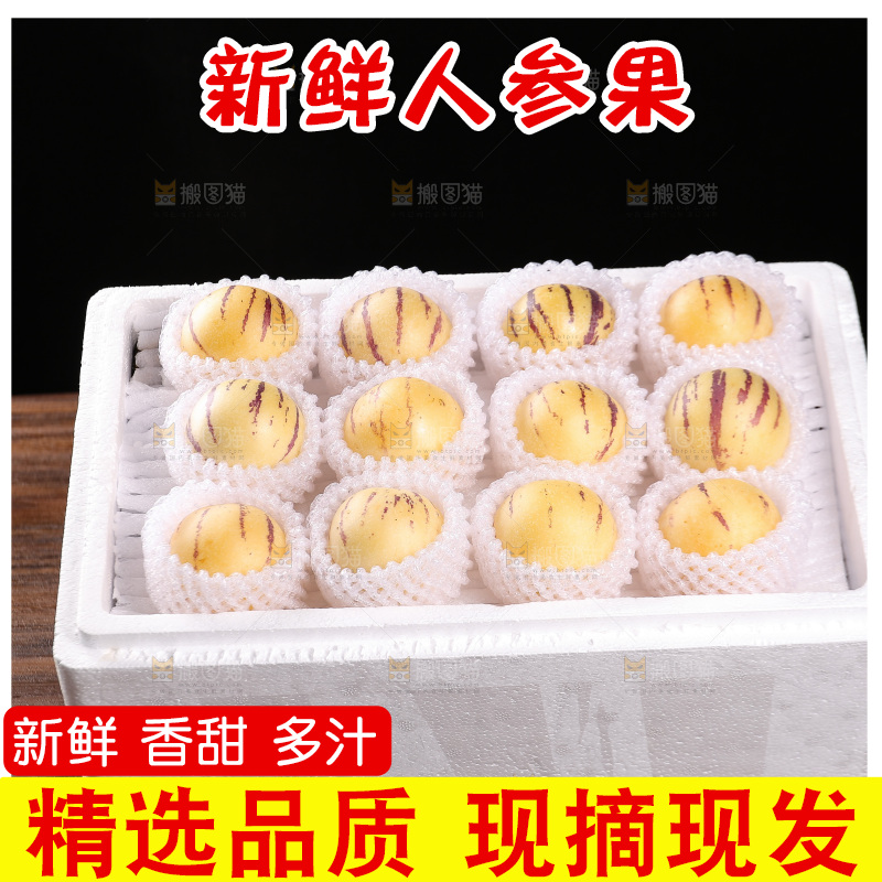 深底上摆放着人参果