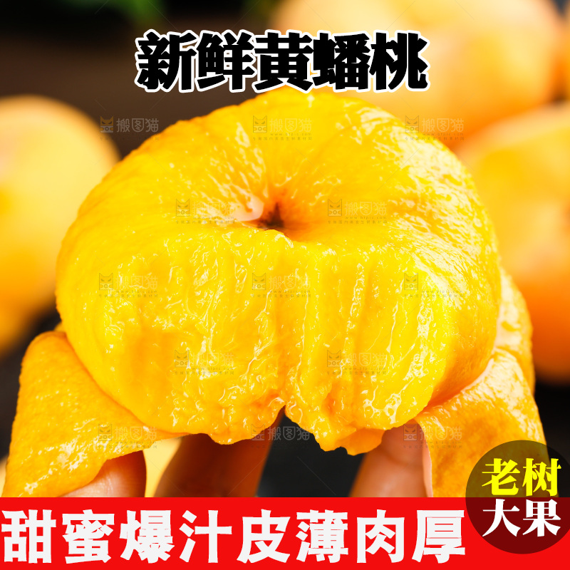 深底上的黄毛蟠桃