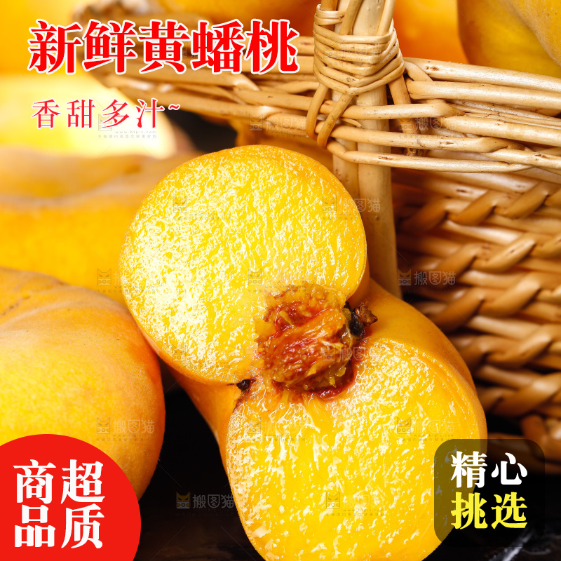 深底上的黄毛蟠桃
