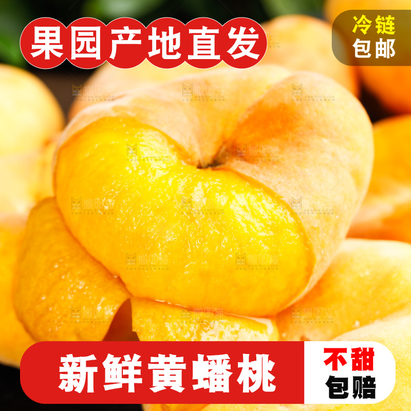 深底上的黄毛蟠桃