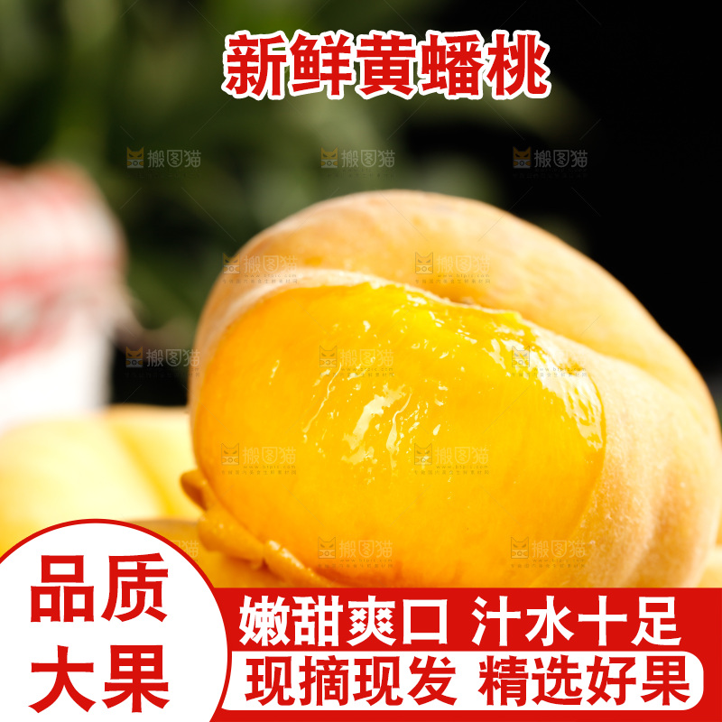深底上的黄毛蟠桃
