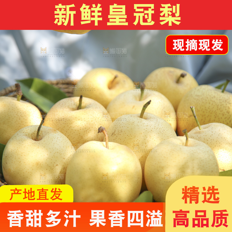 手里拿着新鲜皇冠梨