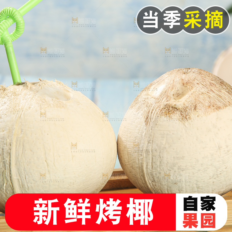 浅底上的泰国进口烤椰