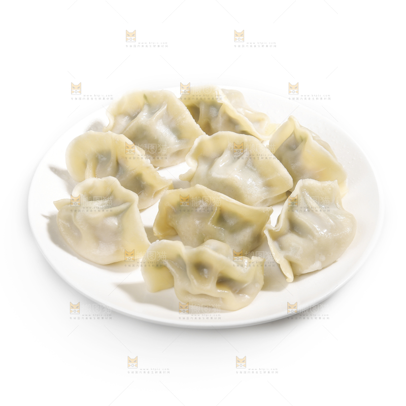 盘子里的手工水饺
