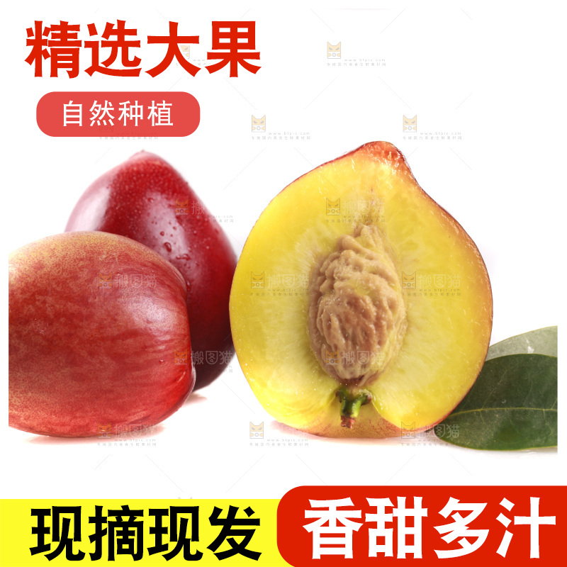 白底上的桃驳李