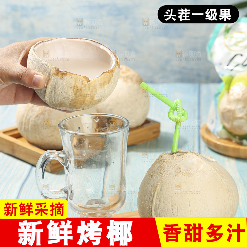 浅底上的泰国进口烤椰