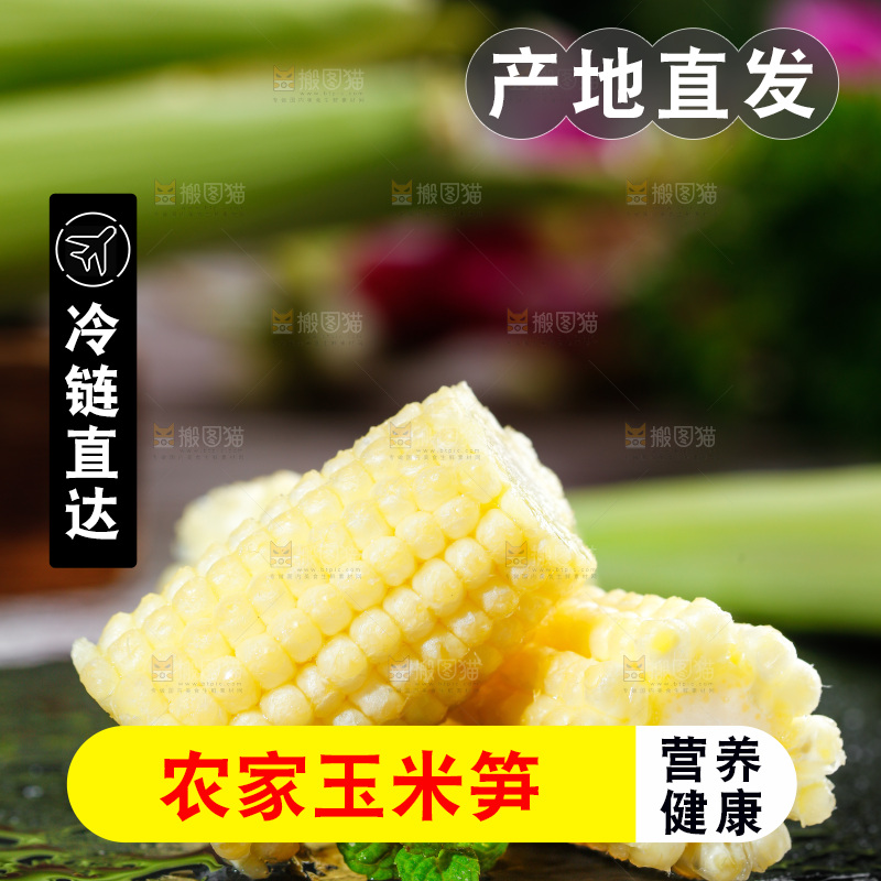 深底上的玉米笋