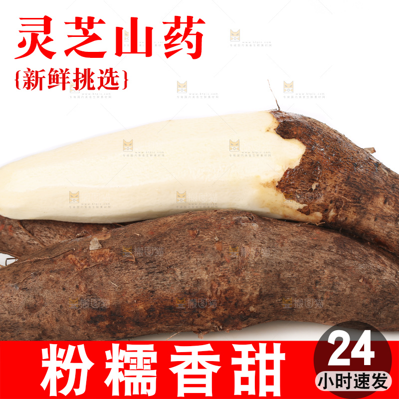 白底上的云南灵芝山药