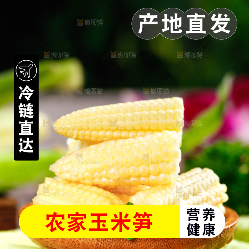深底上的玉米笋