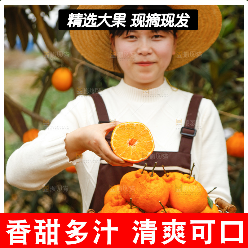 手里拿着耙耙柑